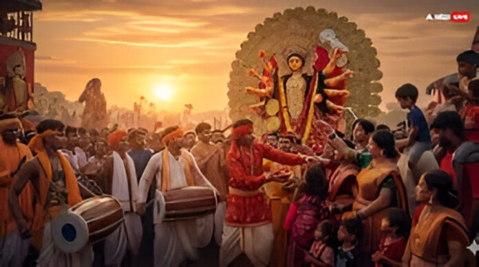 Durga Visarjan in Kothari completed peacefully